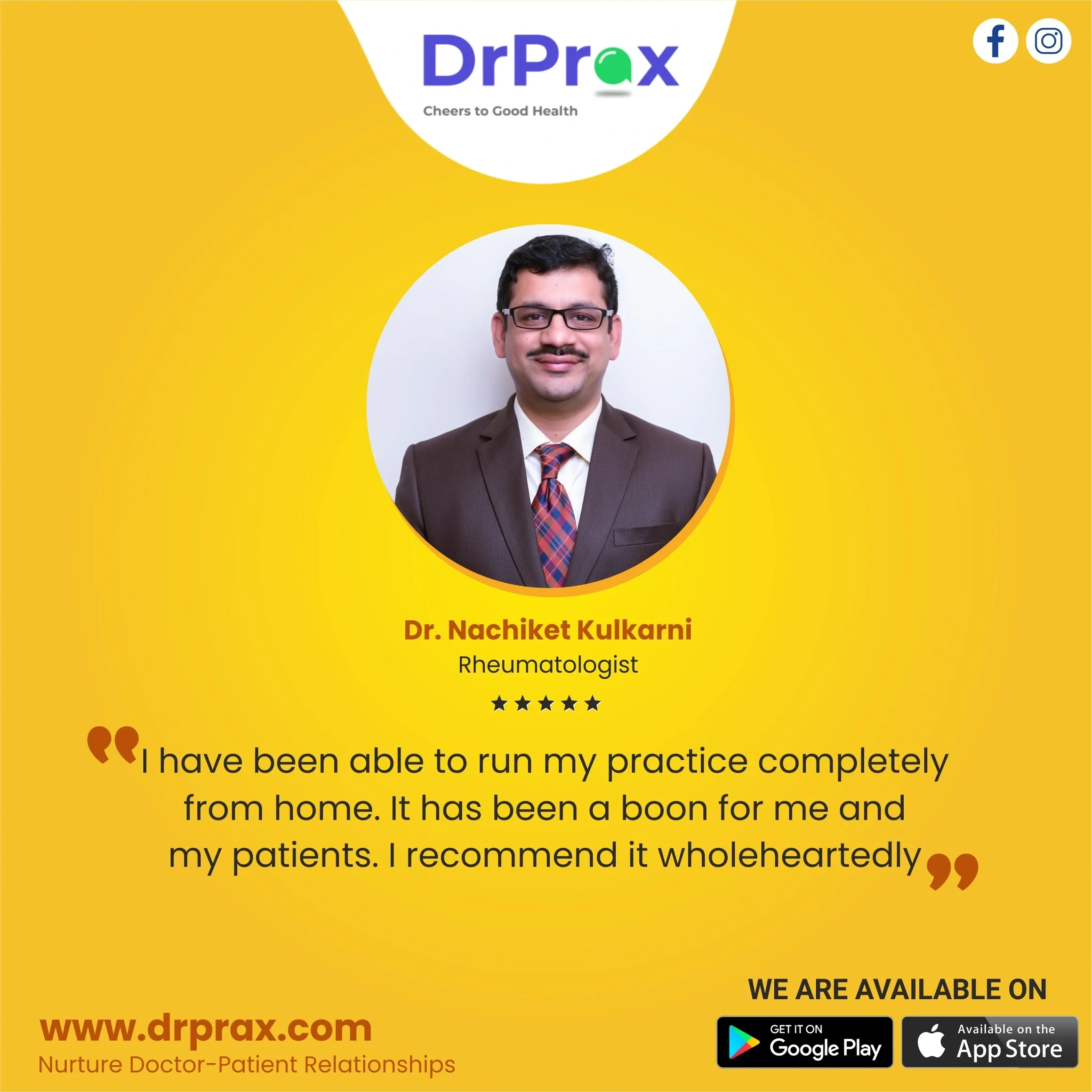 Dr. Nachiket Kulkarni testimonial for DrPrax