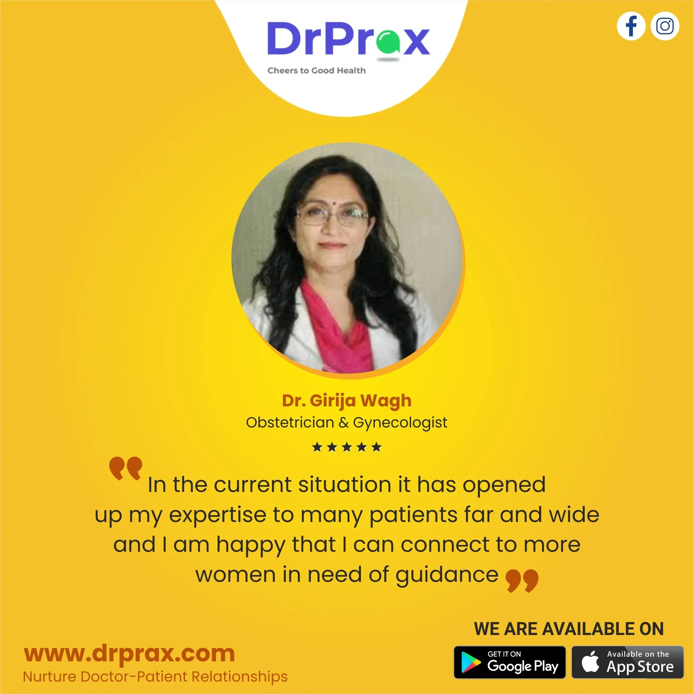 Dr. Girija Wagh testimonial for DrPrax
